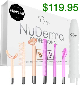 NuDerma Professional Skin Therapy Wand - Portable Skin Therapy Machine with 6 Neon & Argon Wands – Boost Your Skin – Clear Firm & Tighten